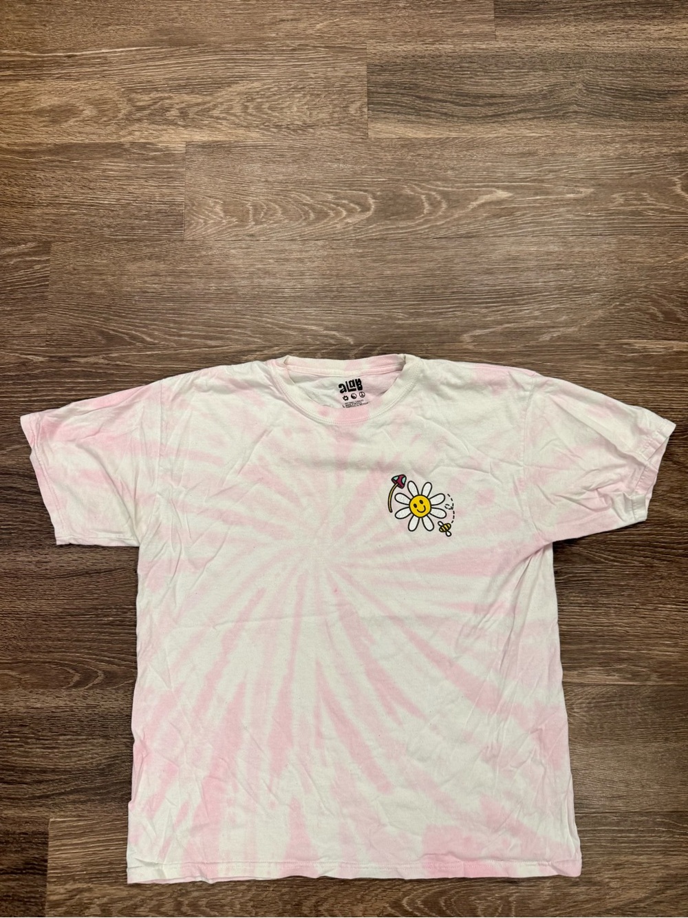 A.LAB Better Days Ahead Pink Tie Dye Graphic Tee Shirt Large Cotton